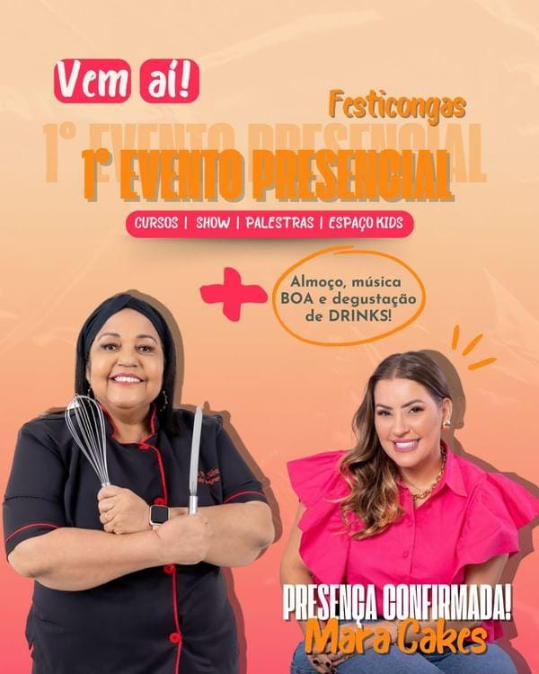 Mara Cakes é presença confirmada no 1ª Festicongas Presencial. 