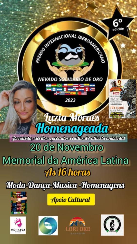 Luzia Moraes vem no Memorial da América Latina, em São Paulo.