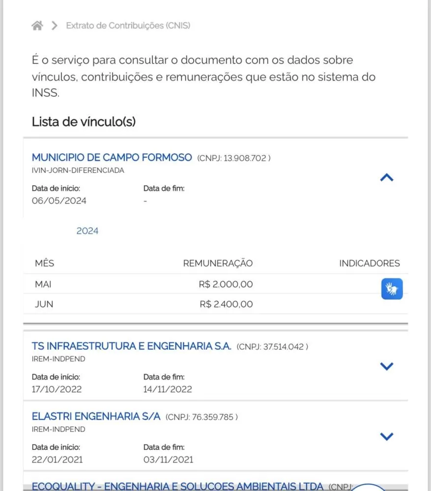 MP recebe denúncia de homem com registro de salário na carteira sem nunca ter trabalhado na Prefeitura de Campo Formoso.