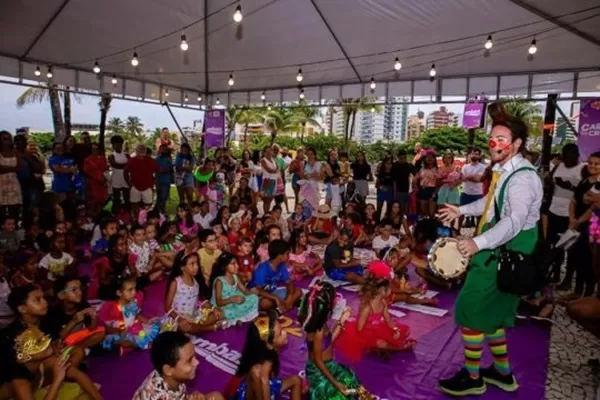 Parque das Crianças: diversão gratuita conta com apoio da Embasa em Salvador.