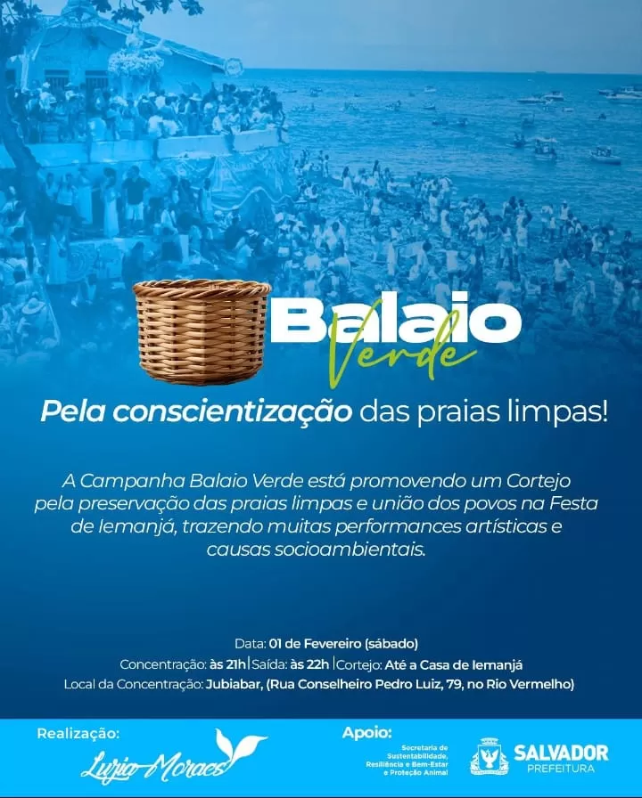 Campanha Balaio Verde promove Cortejo no dia 01 de fevereiro 