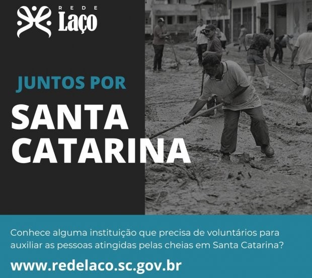 Rede Laço auxilia busca por voluntários para ajudar pessoas atingidas pelas cheias no estado
