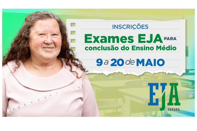 Começam nesta segunda-feira as inscrições para os exames da EJA do ensino médio