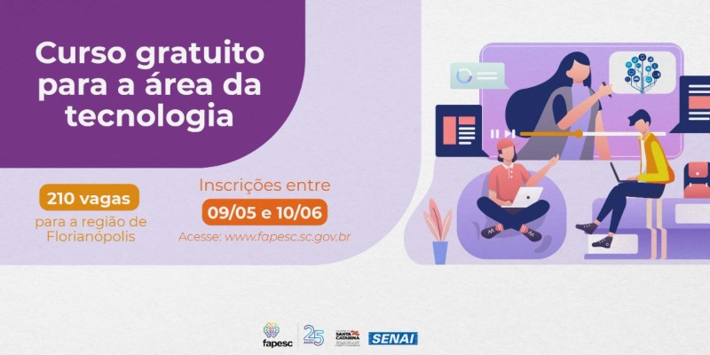 Grande Florianópolis terá curso gratuito voltado para a área da tecnologia 