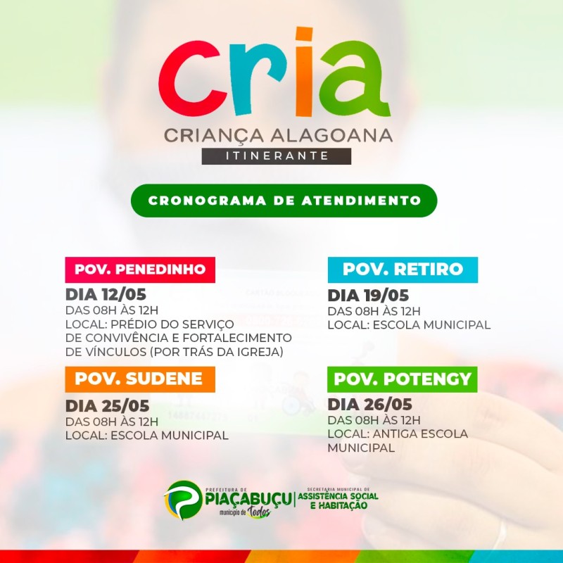 Secretaria de Assistência Social lança o Projeto CRIA INTINERANTE