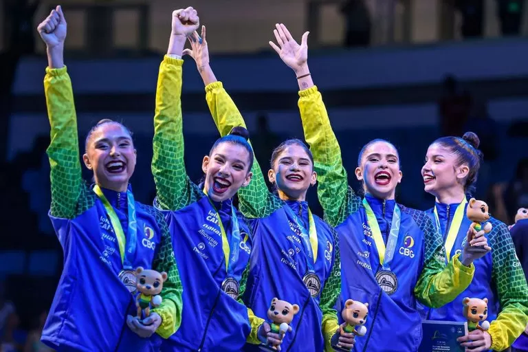 Brasil conquista duas medalhas inéditas no Mundial de Ginástica Rítmica, o melhor resultado do país na história da competição.