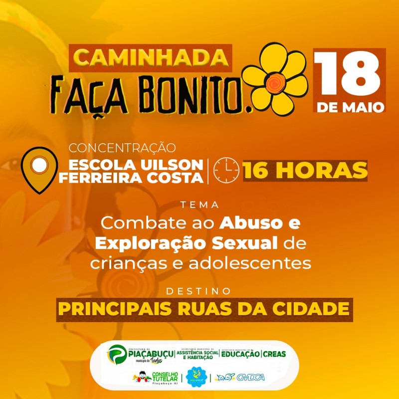 Prefeitura promove Caminhada de conscientização contra o Abuso e Exploração Sexual