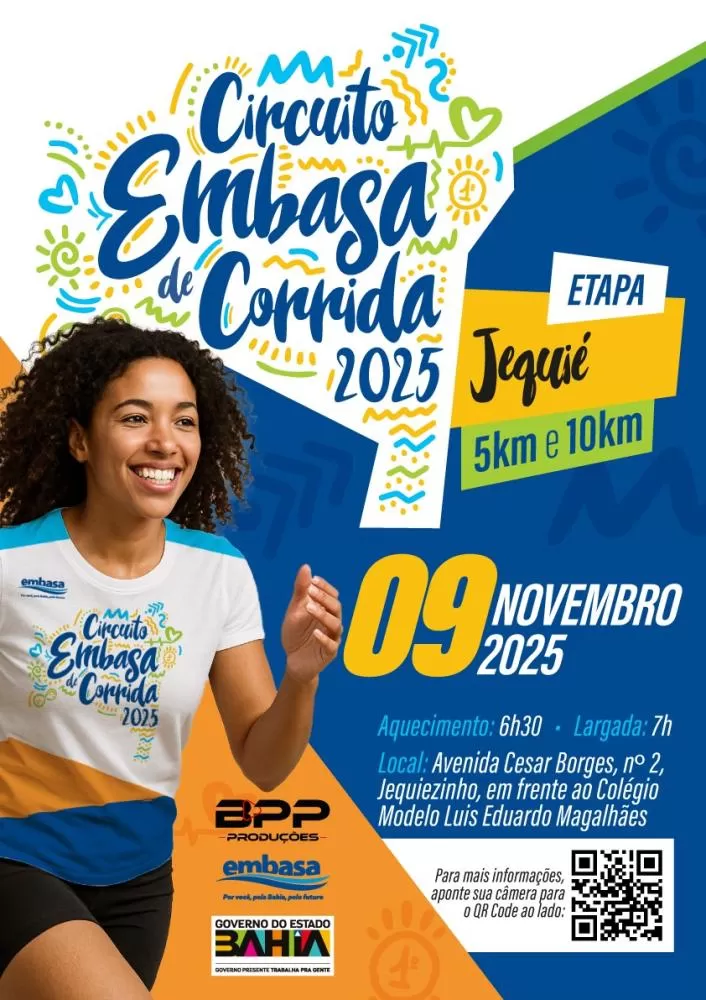 Circuito de Corrida Embasa em Jequié acontece neste domingo (9).