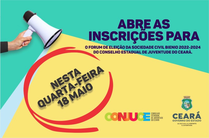 Sejuv abre inscrições nesta quarta-feira (18) para o Conselho e Estadual de Juventude, biênio 2022/2024