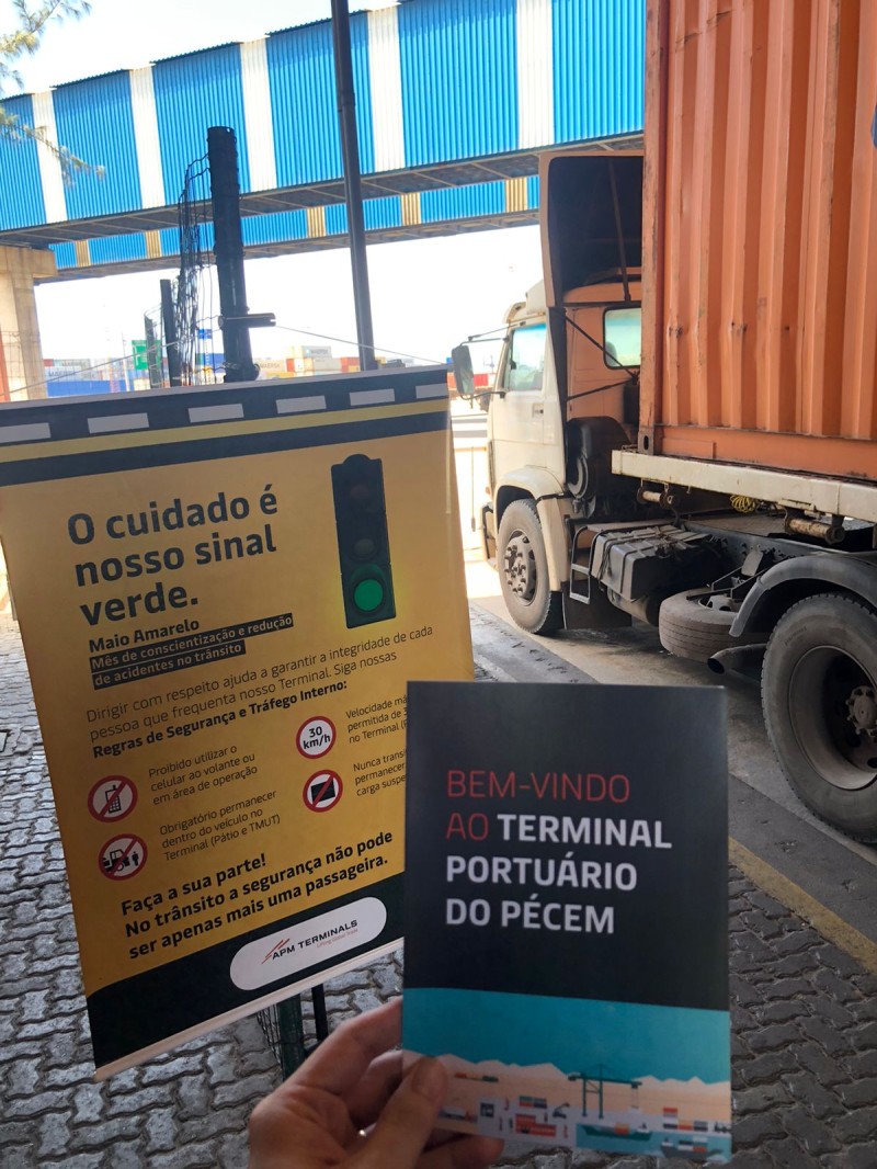 Maio Amarelo: Complexo do Pecém recebe ação de conscientização sobre cuidados no trânsito