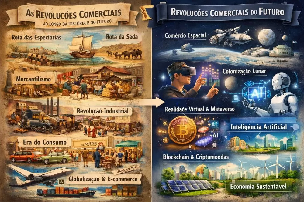 AS REVOLUÇÕES COMERCIAIS E SEUS IMPACTOS SOBRE A SOCIEDADE AO LONGO DA HISTÓRIA E AS REVOLUÇÕES COMERCIAIS DO FUTURO.