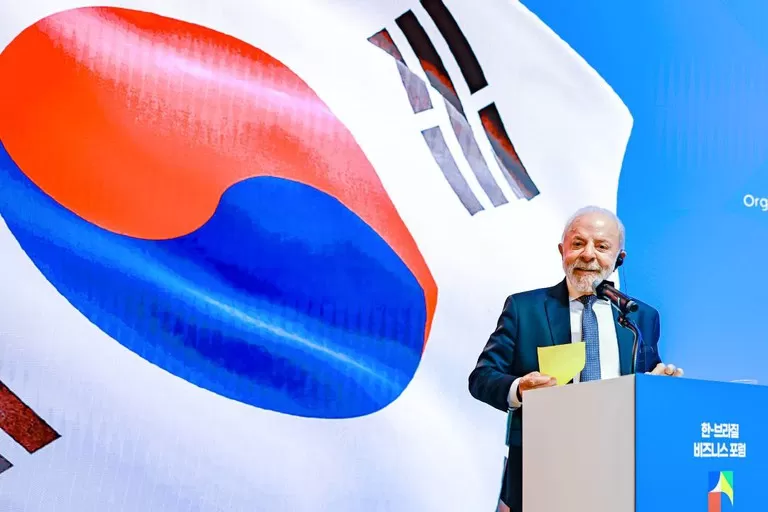 “Essa parceria vai crescer muito”, destaca Lula sobre relação comercial entre Brasil e Coreia do Sul.