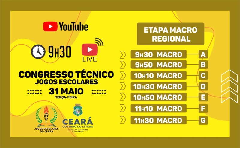 Sejuv realiza Congresso Técnico dos Jogos Escolares 2022 na próxima terça-feira (31)