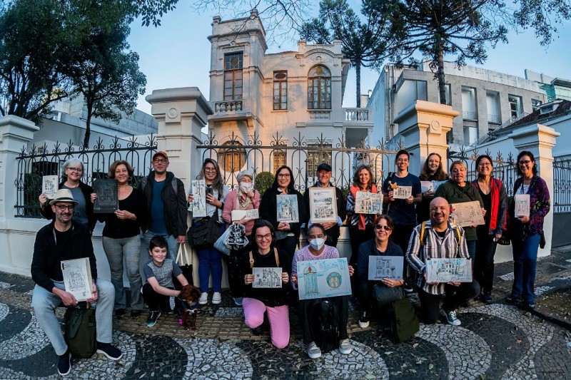 Comunidade de desenhistas Urban Sketchers promove encontro no Espaço Cultural BRDE