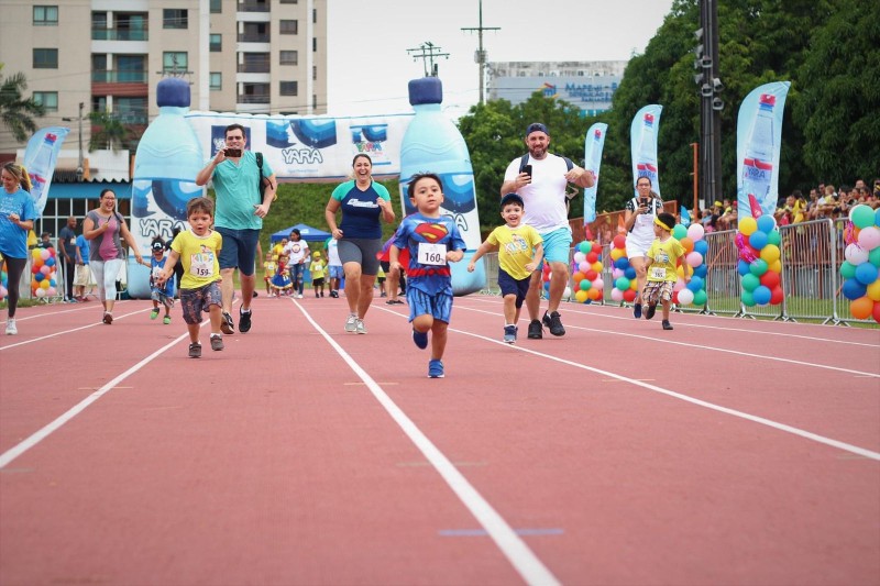 Vila Olímpica de Manaus recebe 9ª edição da Maratona Kids com mais de 400 crianças inscritas