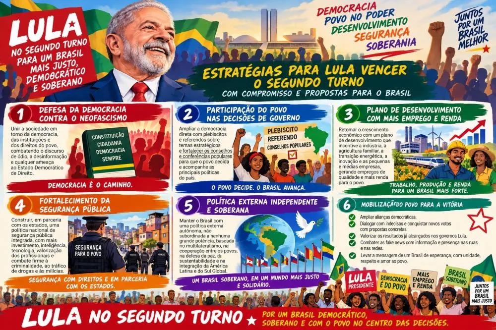 PROPOSTA DE ESTRATÉGIAS A SEREM ADOTADAS PARA LULA VENCER NO SEGUNDO TURNO DAS ELEIÇÕES PRESIDENCIAIS.