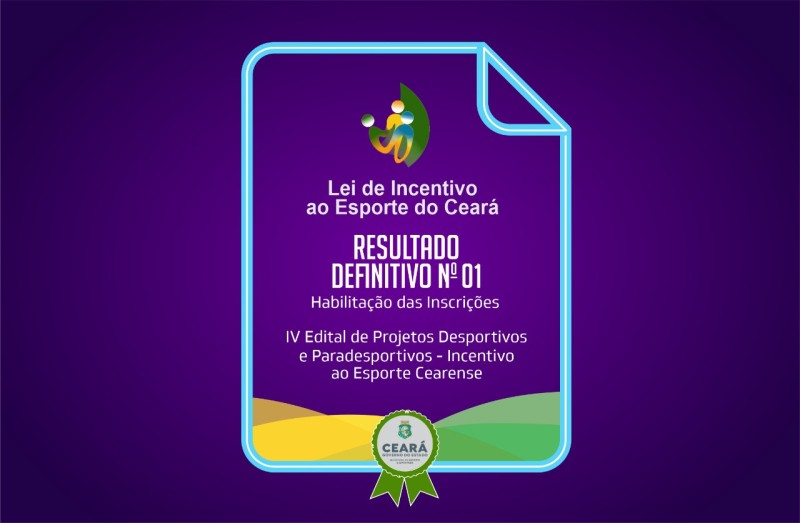 Sejuv divulga resultado definitivo nº 01 da etapa “Habilitação das Inscrições” da Lei de Incentivo ao Esporte