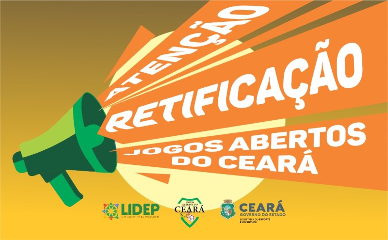 Retificado calendário dos Jogos Abertos do Ceará 2022