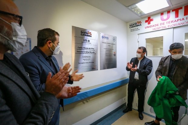 Estado inaugura 10 novos leitos de UTI geral adulto e mais 17 de enfermaria no Hospital Florianópolis