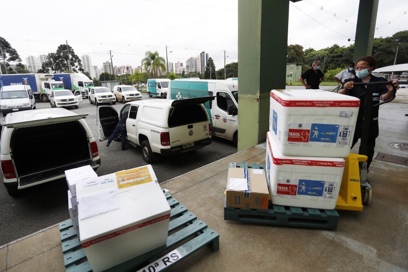 Secretaria da Saúde distribui nesta terça-feira mais 233,6 mil vacinas contra a Covid-19
