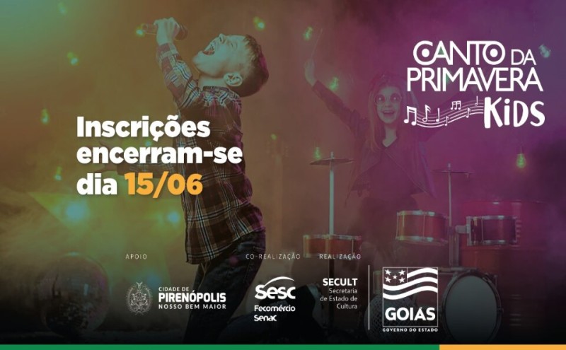 Inscrições para o Canto Kids encerram nesta quarta-feira, 15