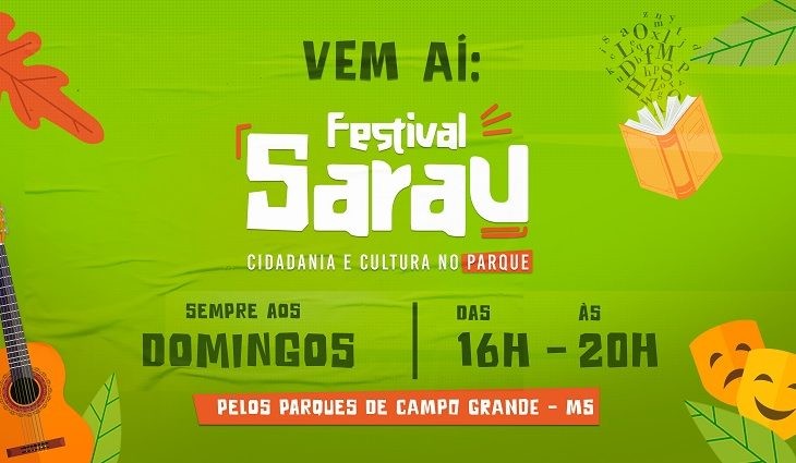 Festival Sarau no Parque vai de integrar arte, cultura e cidadania com 400 atrações