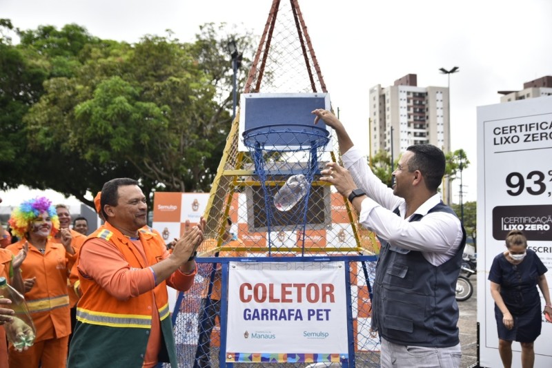 Sustentabilidade: ponto de coleta de garrafas pet é instalado na Vila Olímpica de Manaus