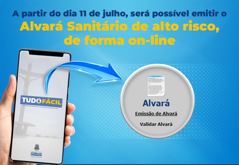 Emissão de alvará sanitário de alto risco poderá ser feito pelo portal Tudo Fácil