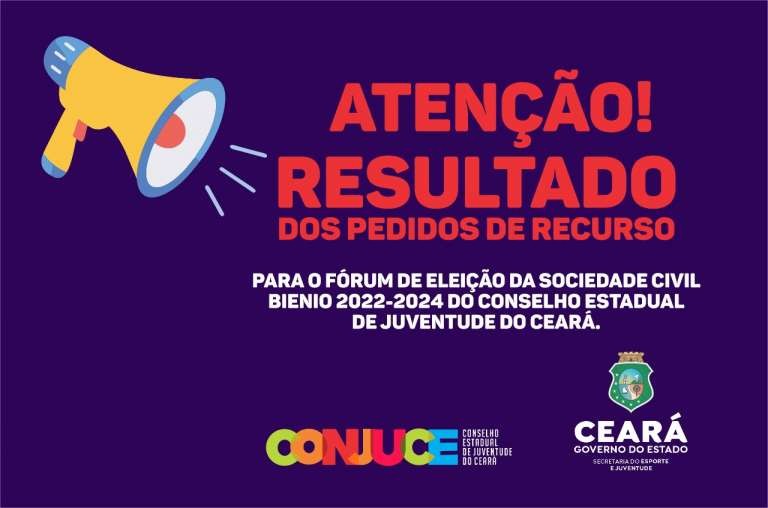 Sejuv divulga resultado dos pedidos de recurso para eleição do Conselho Estadual de Juventude