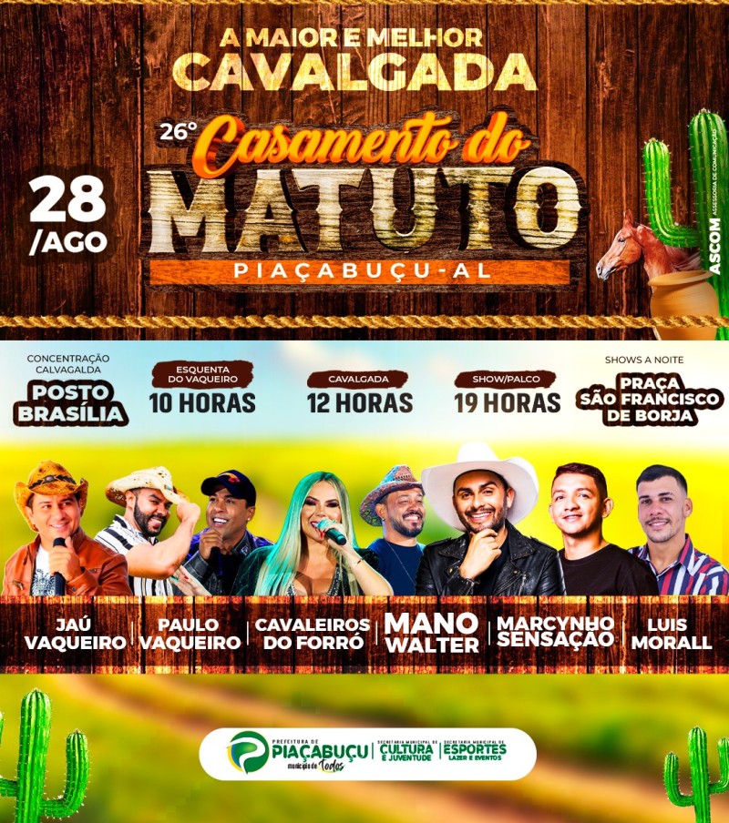 26º Casamento do Matuto de Piaçabuçu terá grandes novidades. Confira: