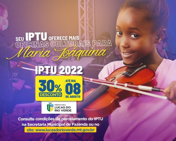 IPTU com desconto de 30% à vista segue até segunda-feira (08)