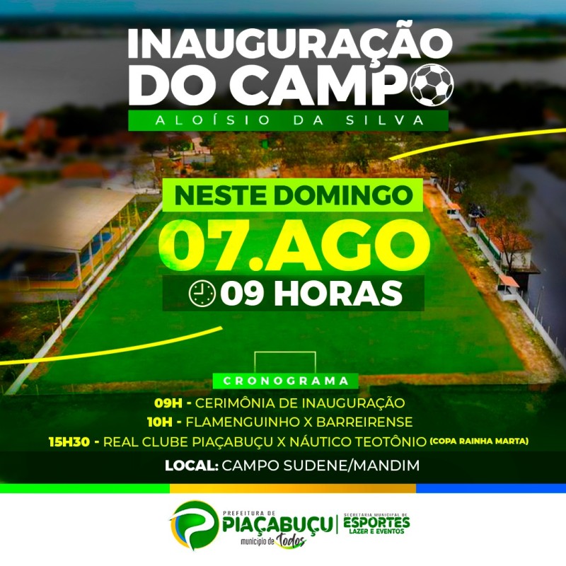 Campo Municipal do Povoado Sudene será inaugurado neste domingo (07)