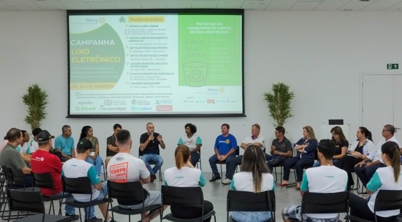 Prefeitura de Lucas do Rio Verde participa da coleta de lixo eletrônico com o Rotary e parceiros