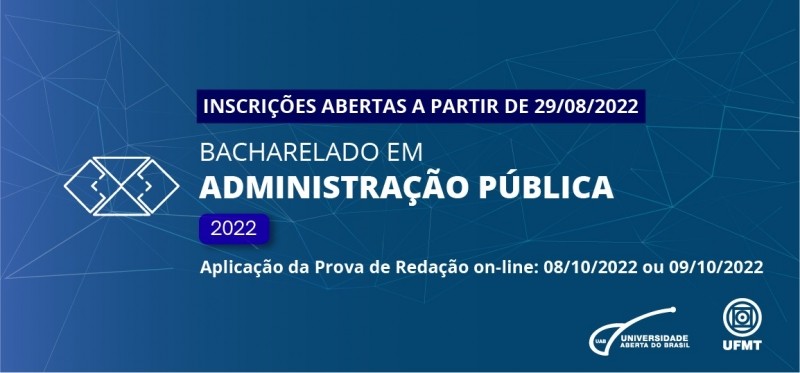 Abertas inscrições para curso em Administração Pública pela UFMT