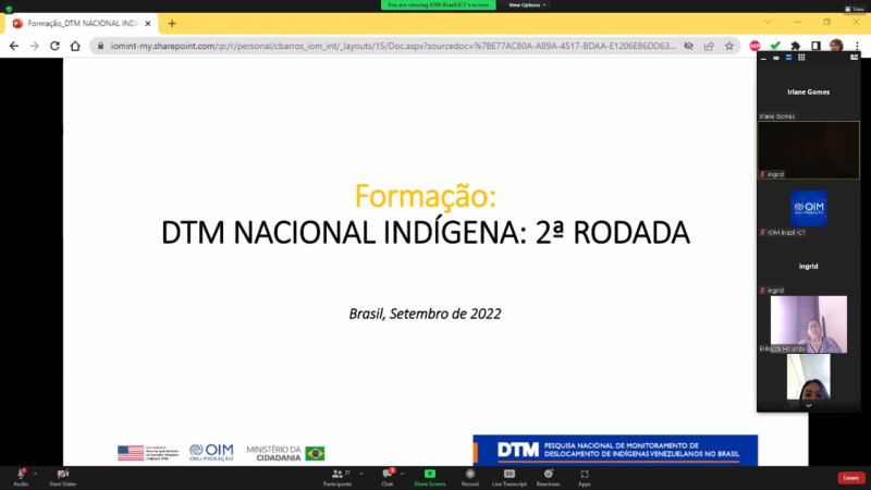 Semdes participa de pesquisa de monitoramento de indígenas venezuelanos promovida pela OIM