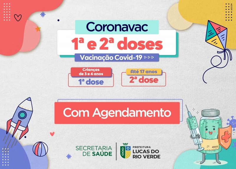 Coronavac chega a Lucas do Rio Verde para imunizar com 1ª dose crianças de 3 e 4 anos contra Covid-19