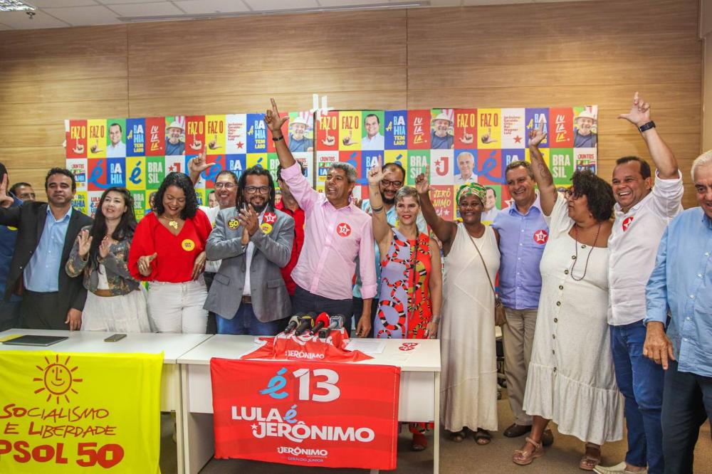 PSOL da Bahia, oficializa apoio a Jerônimo Rodrigues: “Não podemos entregar o Estado na mão daqueles que caminharam com Bolsonaro”.
