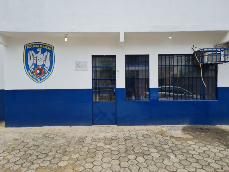 Sede da PM de João Neiva recebe reforma em parceria com a Prefeitura