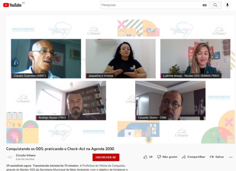 Circuito Urbano: webinário conclui discussões sobre ODS e agenda 2030