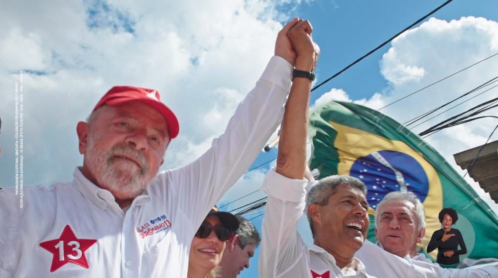 “A vitória da esperança no Brasil passa, mais do que nunca, pela vitória de Jerônimo na Bahia”, diz Lula.
