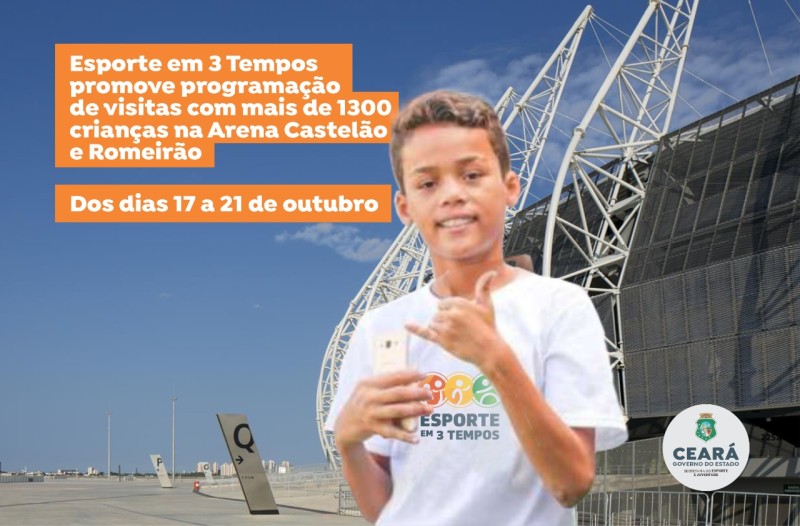 Mais de 1300 crianças devem passar na Arena Castelão e Romeirão na próxima semana