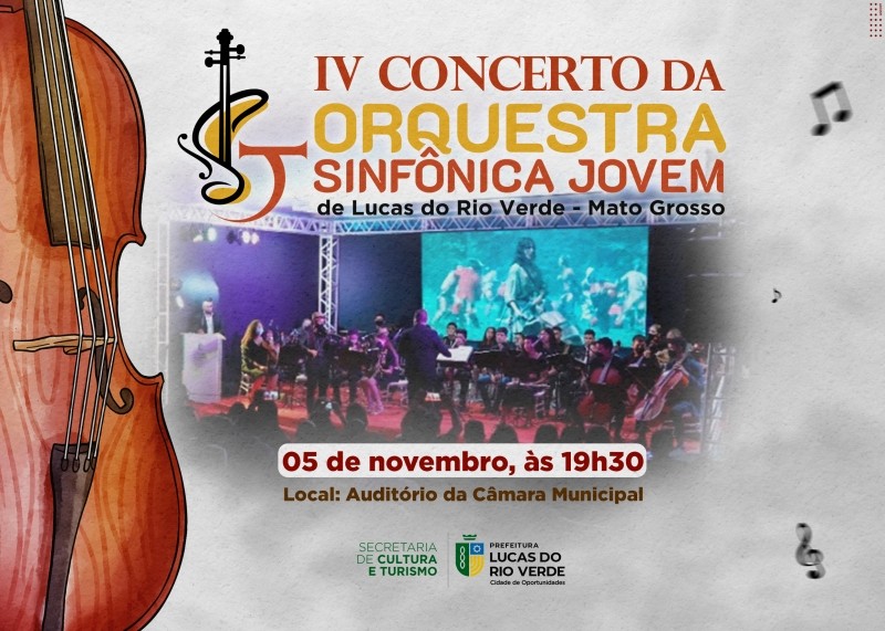 Concerto da Orquestra Sinfônica Jovem de Lucas do Rio Verde acontece neste sábado (05)