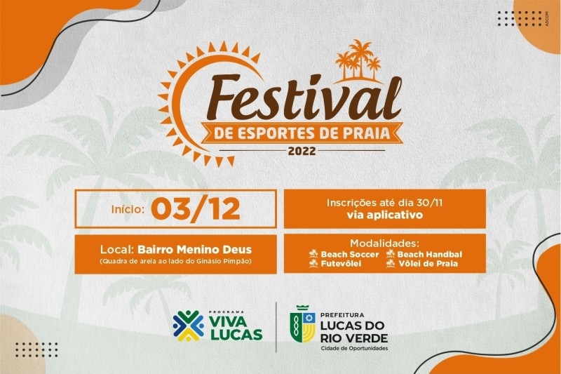 Abertas inscrições para Festival de Esportes de Praia em Lucas do Rio Verde