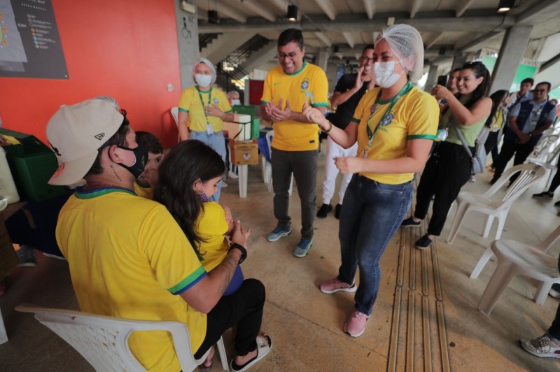 ‘Oportunidade para torcer e se imunizar’, diz Wilson Lima sobre transmissão do jogo do Brasil na Arena da Amazônia