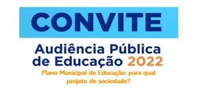 Abertas inscrições para Audiência Pública de Educação que acontece nos dias 08 e 09 de dezembro