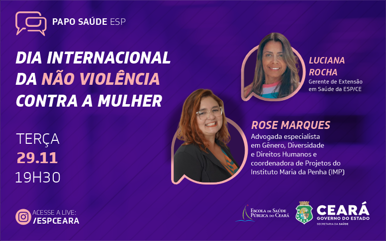 “Papo Saúde”: encontro discute violência contra mulher nesta terça (29)