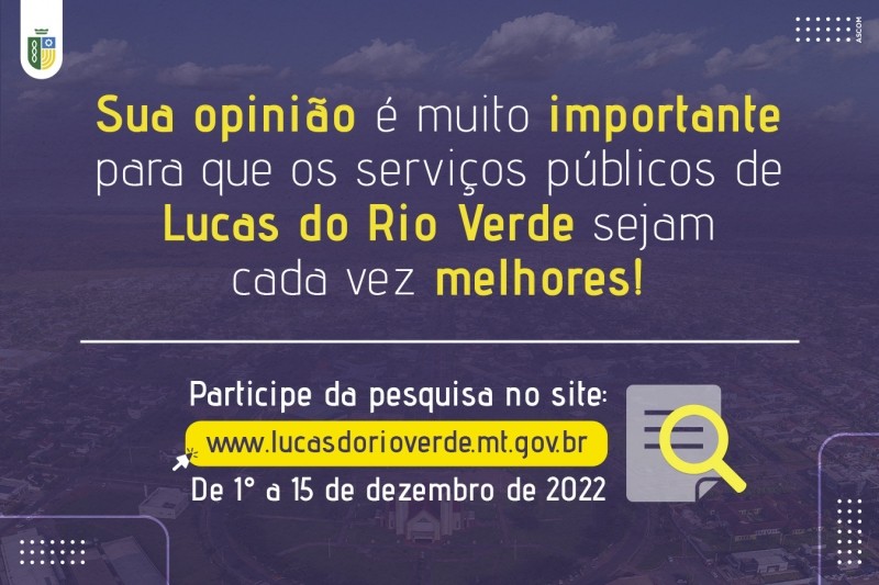 Prefeitura convida população para participar de pesquisa sobre os serviços públicos municipais