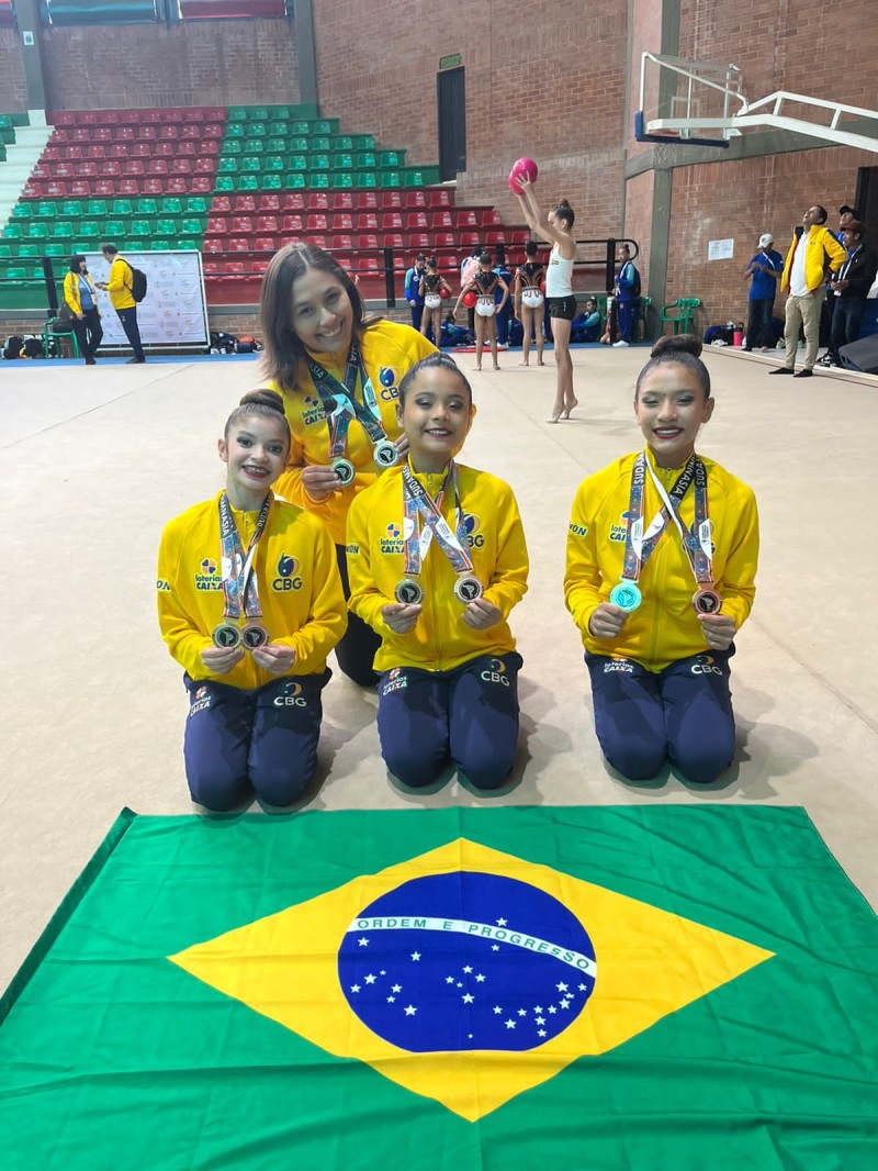 Ginastas amazonenses conquistam ouro para o Brasil no Sul-Americano na Colômbia