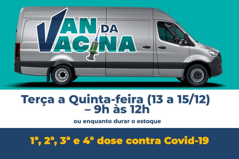 Na próxima semana, Van da Vacina estará nos bairros Miro Cairo, Ayrton Sena e Nova Cidade