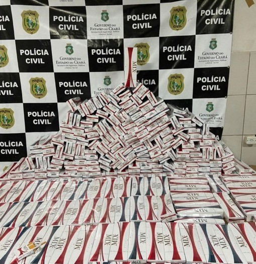 Forças de Segurança apreendem meio milhão de cigarros contrabandeados em Paracuru